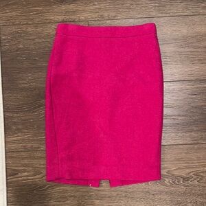 Elegant Pink Wool Women's Skirt